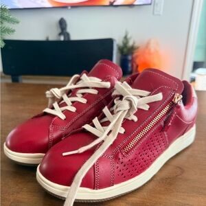 Earth -  Red Sneakers with Side Zipper size 10w
